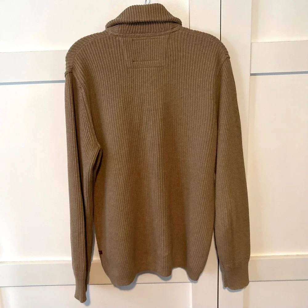 Banana Republic Heritage Khaki Safari Shawl Collar Cotton‎ Sweater in Size M